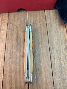 Rigid by Canal Street Cutlery Fiddleback Whittler Amber Carved Stag Bone 2007