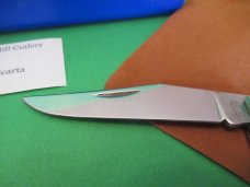 Canal Street Cutlery Co-Op/Red Hill Cutlery Brown Canvas Micarta 1 of 25 Made Pinch Lockback  154CM