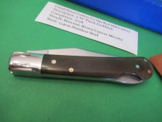 Canal Street Cutlery Co-Op/Red Hill Cutlery Brown Canvas Micarta 1 of 25 Made Pinch Lockback  154CM