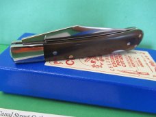 Canal Street Cutlery Co-Op/Red Hill Cutlery Brown Canvas Micarta 1 of 25 Made Pinch Lockback  154CM