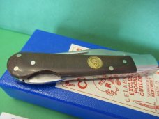 Canal Street Cutlery Co-Op/Red Hill Cutlery Brown Canvas Micarta 1 of 25 Made Pinch Lockback  154CM