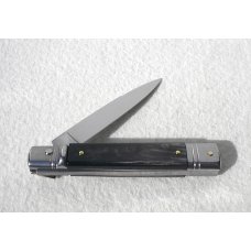 NOS AKC 8" CLASSIC SLIM LEVER LOCK SWEDGE BLADE, GENUINE BRAZILIAN HORN - MANIAGO ITALY
