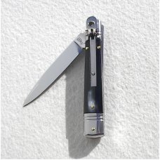NOS AKC 8" CLASSIC SLIM LEVER LOCK SWEDGE BLADE, GENUINE BRAZILIAN HORN - MANIAGO ITALY