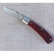Jeffery Mitchell Amber Jigged Bone Trapper..Cpm154..3 5/8" closed..New from maker..with pouch