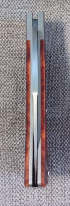 Jeffery Mitchell Amber Jigged Bone  Trapper..Cpm154..3 5/8" closed..New from maker..with pouch 
