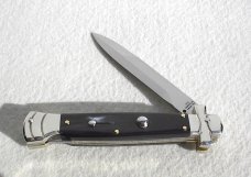 NEW A.G.A. CAMPOLIN 9" MALTESE BRAZILIAN HORN MODIFIED BAYONET BLADE NICKEL SILVER BOLSTERS W/POUCH