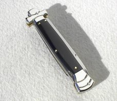 NEW A.G.A. CAMPOLIN 9" MALTESE BRAZILIAN HORN MODIFIED BAYONET BLADE NICKEL SILVER BOLSTERS W/POUCH