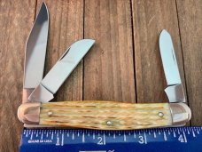 Henckels by Boker Stockman Torched White Pin Feather Jigged Bone, Beautiful!