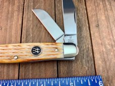 Henckels by Boker Stockman Torched White Pin Feather Jigged Bone, Beautiful!