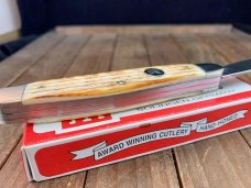 Henckels by Boker Stockman Torched White Pin Feather Jigged Bone, Beautiful!