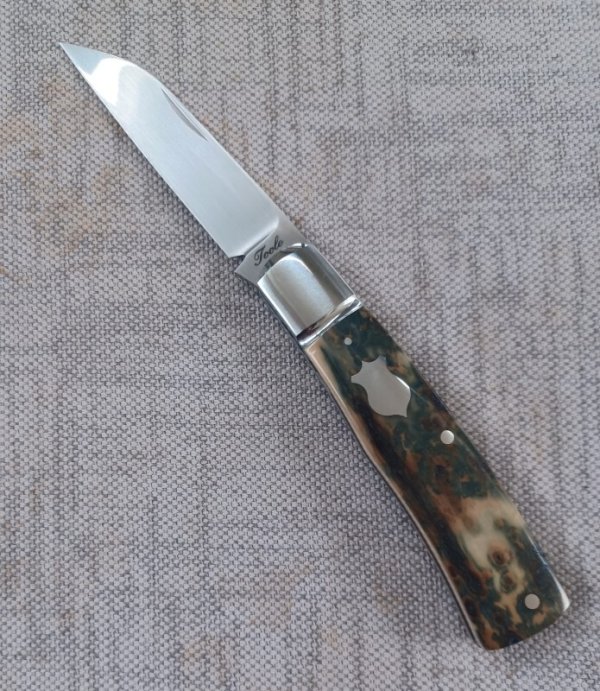 Bobby Toole Mammoth Ivory Native Slipjoint..New, CPM-154 ,4 " .coa and pouch..real color in this one