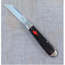 K'roo Buffalo Horn Sheepsfoot English Jack..Rwl34..4.25 closed..red liners..spacers and Bolt Shield