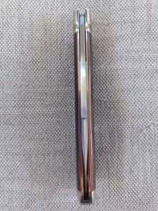 K'roo African Blackwood Clip Ennglish Jack..Rwl34..4.25 closed..red liners..spacers fluted bolsters 