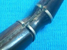 VINTAGE HORN TOLEDO SPANISH NAVAJA DUCK SWAN WATER FOWL BIRD ETCH FOLDING POCKET KNIFE KNIVES OLD