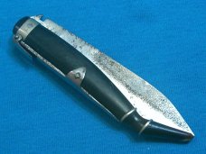 VINTAGE HORN TOLEDO SPANISH NAVAJA DUCK SWAN WATER FOWL BIRD ETCH FOLDING POCKET KNIFE KNIVES OLD