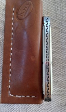 K'roo Custom Bleached Giraffe Wharnie Slimline,, 4", Rwl34..filework..coa and slip 