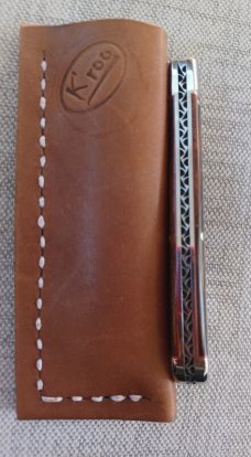  SALE K'roo Custom Ironwood Wharnie Slimline,, 4", Rwl34..filework..coa and slip 