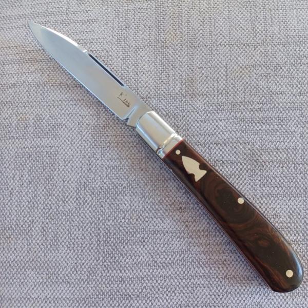 K'roo Custom Desert Ironwood  Zulu,, 4", Rwl34..filework.red accents...coa and slip 