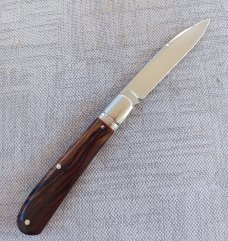 K'roo Custom Desert Ironwood  Zulu,, 4", Rwl34..filework.red accents...coa and slip 