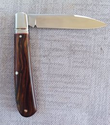 K'roo Custom Desert Ironwood  Zulu,, 4", Rwl34..filework.red accents...coa and slip 