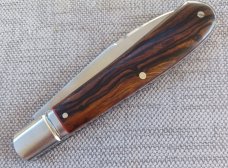 K'roo Custom Desert Ironwood  Zulu,, 4", Rwl34..filework.red accents...coa and slip 