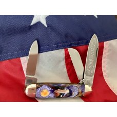 Bulldog Brand 1999 Cattle Knife with Nice Synthetic Peacock Feather Handles -NOS