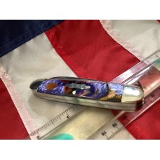 Bulldog Brand 1999 Cattle Knife with Nice Synthetic Peacock Feather Handles -NOS