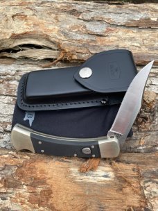 BUCK 110 AUTO ELITE NICKEL BOLSTER WITH SHEATH & BOX