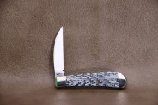 CASE BLACK & WHITE FIBER WEAVE SWAY BACK FOLDING KNIFE 38931