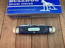 Bulldog Scout Knife Blue Lizard Skin Jigged Bone 2007 Solingen Germany Beautiful!
