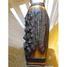 SUPER KNARLY STAG HANDLE ON SHEATH KNIFE