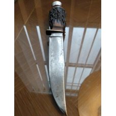 SUPER KNARLY STAG HANDLE ON SHEATH KNIFE