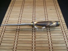 SCHRADE UNCLE HENRY 153UH GOLDEN SPIKE 1980'S HIGH CARBON STEEL USA KNIFE, SHEATH, STONE, BOX, PAPER