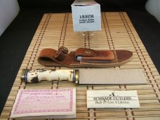 SCHRADE UNCLE HENRY 153UH GOLDEN SPIKE 1980'S HIGH CARBON STEEL USA KNIFE, SHEATH, STONE, BOX, PAPER