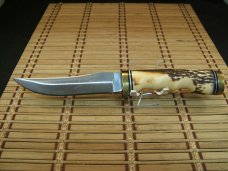 SCHRADE UNCLE HENRY 153UH GOLDEN SPIKE 1980'S HIGH CARBON STEEL USA KNIFE, SHEATH, STONE, BOX, PAPER
