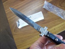 A. G. A. Campolin  Lever Maltese Cross Large 9 Incher Bayonet Lockback W/Brazilian Horn Handles NIB