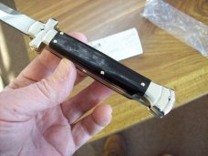 A. G. A. Campolin  Lever Maltese Cross Large 9 Incher Bayonet Lockback W/Brazilian Horn Handles NIB