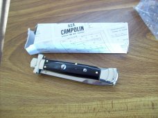 A. G. A. Campolin  Lever Maltese Cross Large 9 Incher Bayonet Lockback W/Brazilian Horn Handles NIB