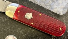 Great Eastern Cutlery Northfield 363122 Toenail Clipper, Blood Red Jigged Bone Handle, GEC 36, New 
