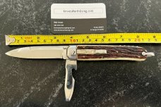 Hard To Find Begon Rocker Button Switchblade, Made In France, Camper Multi Tool Knife, Unused 