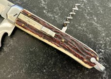 Hard To Find Begon Rocker Button Switchblade, Made In France, Camper Multi Tool Knife, Unused 