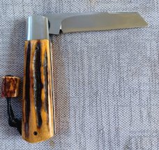 Vincenzo Balistreri Stag White Wolf Slipjoint..4"..AEB-L...Interior lanyard pin..Stag Bead..coa..sli