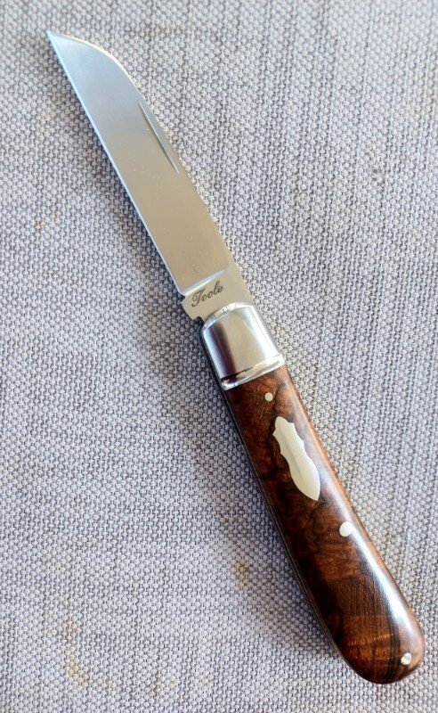 Bobby Toole Lambsfoot Swayback..Desert Ironwood,CPM-154 ,3 78"coa and pouch..real color in this one