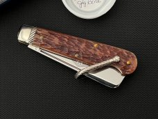 Great Eastern Cutlery GEC 15 Rope Knife Antique Amber Jigged Bone 15S115 SFO 