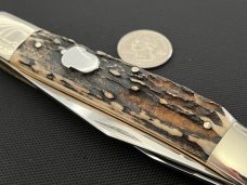 AG Russell Jumbo Muskrat Genuine Stag Display Knife 
