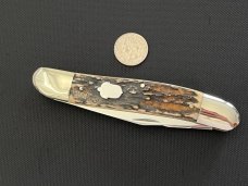 AG Russell Jumbo Muskrat Genuine Stag Display Knife 