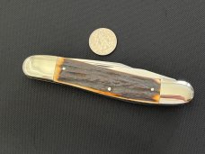 AG Russell Jumbo Muskrat Genuine Stag Display Knife 