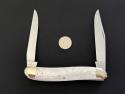 AG Russell Jumbo Muskrat Genuine Crackle Mosaic Mother of Pearl Display Knife