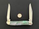 AG Russell Jumbo Muskrat Genuine Crackle Mosaic Abalone Display Knife 