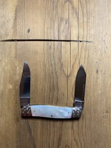 Cripple Creek 1992 MOP 20th anniversary knife swirl(original swirl custom polish still 100%) 
